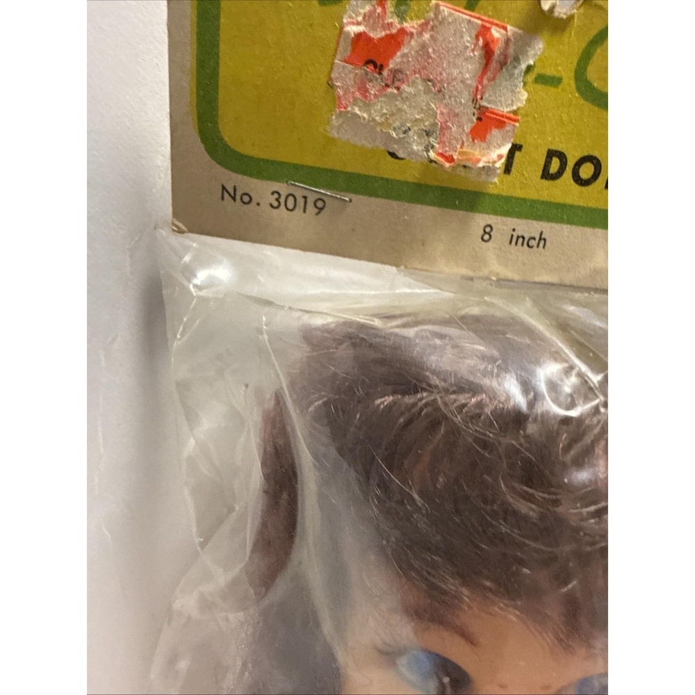 Fibre Craft 8" Brown Hair Craft Doll No. 3019 Acrylic Hair Plastic NEW Head Body - Picture 5 of 12